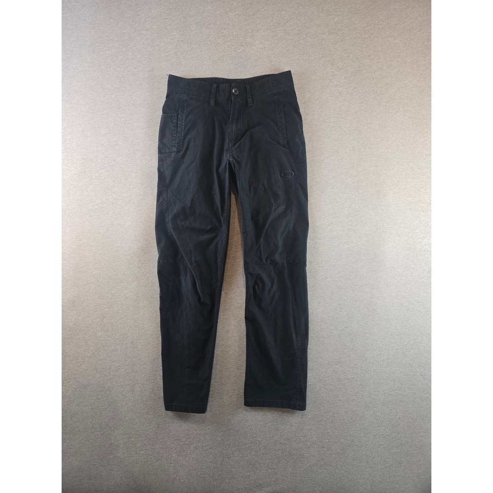 Oakley Chino Pants Mens 30 Black Technical Articulated Knee Utility Y2K Straight
